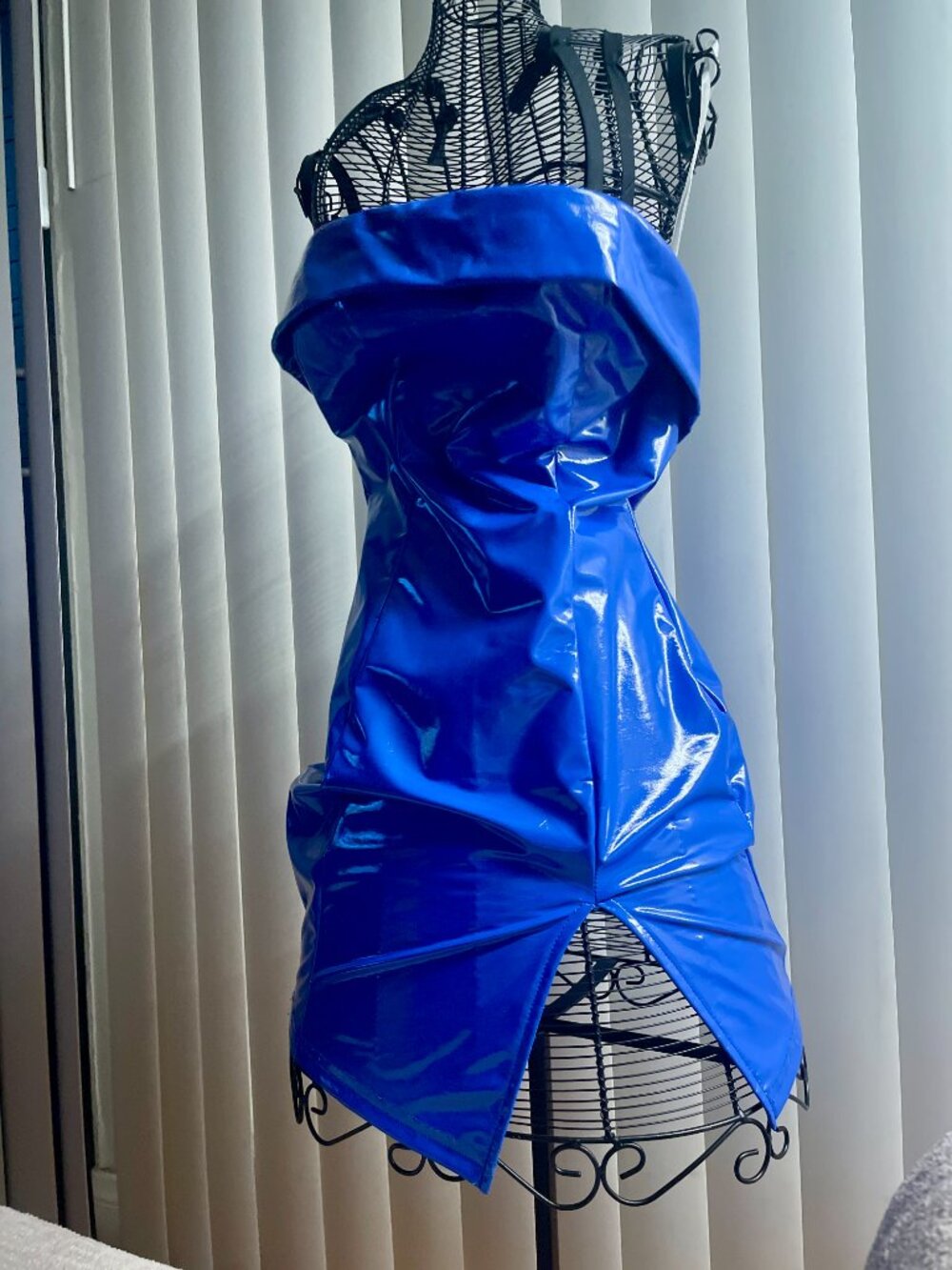Royal blue vinyl blue dream party dress